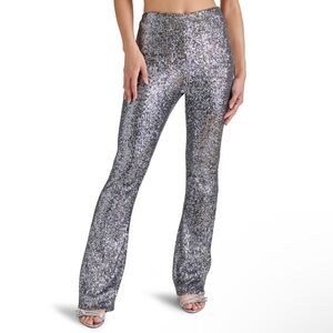 NWOT Steve Madden Citrine Sequin Pants in Silver